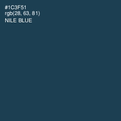 #1C3F51 - Nile Blue Color Image